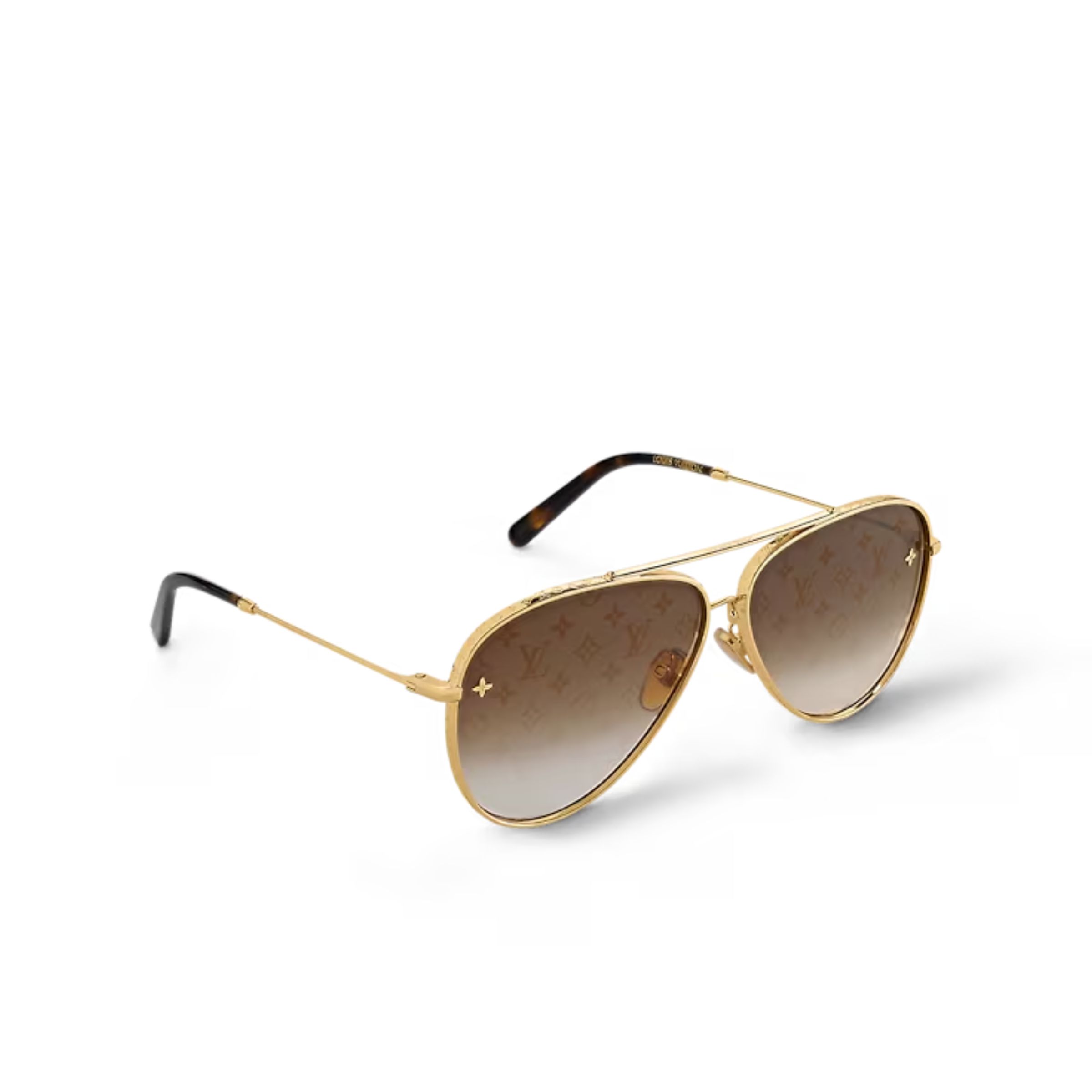 L0vis Vvtt0n The LV Pilot Sunglasses Gold For Women Z1620U