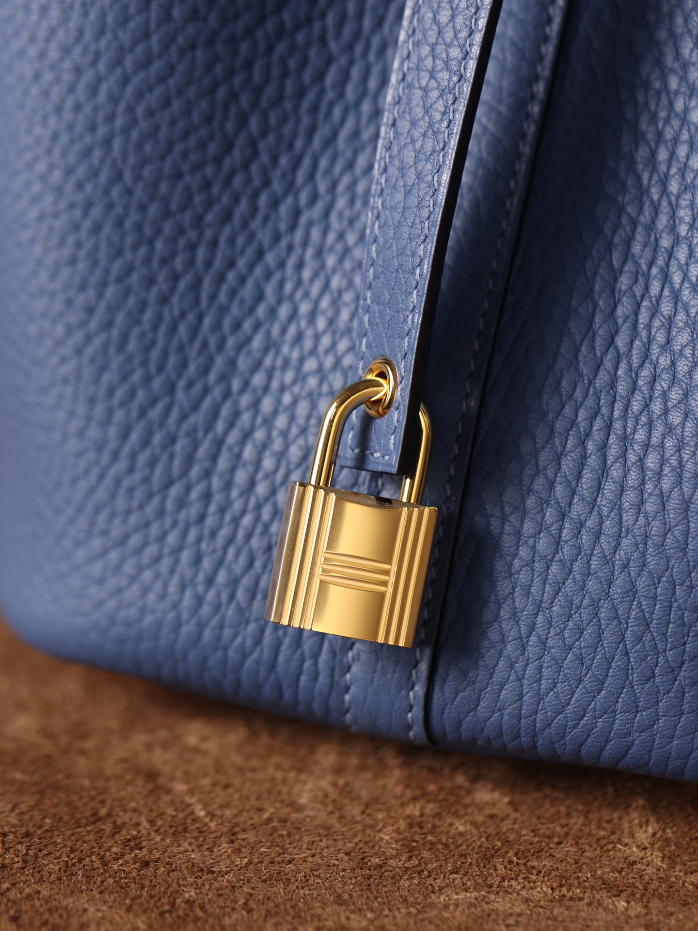 H**me5 Picotin Lock 18 Blue Bag For Women, Women’s Handbags 7.1in/18cm