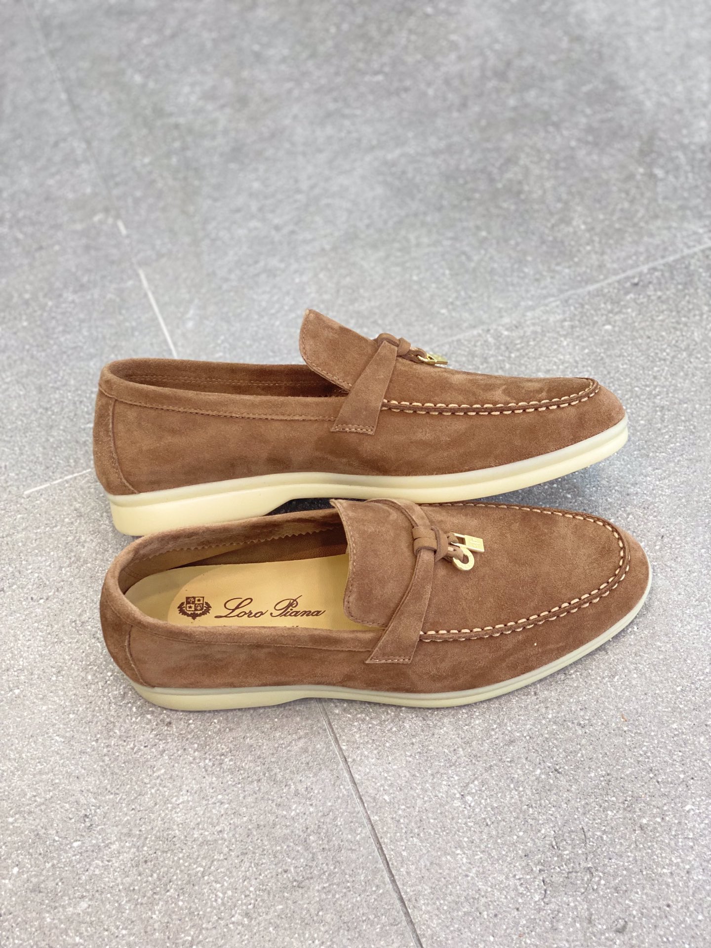L0r0 P1ana Summer Charms Walk Loafers Saddle Brown For Women – FAE5444 E424