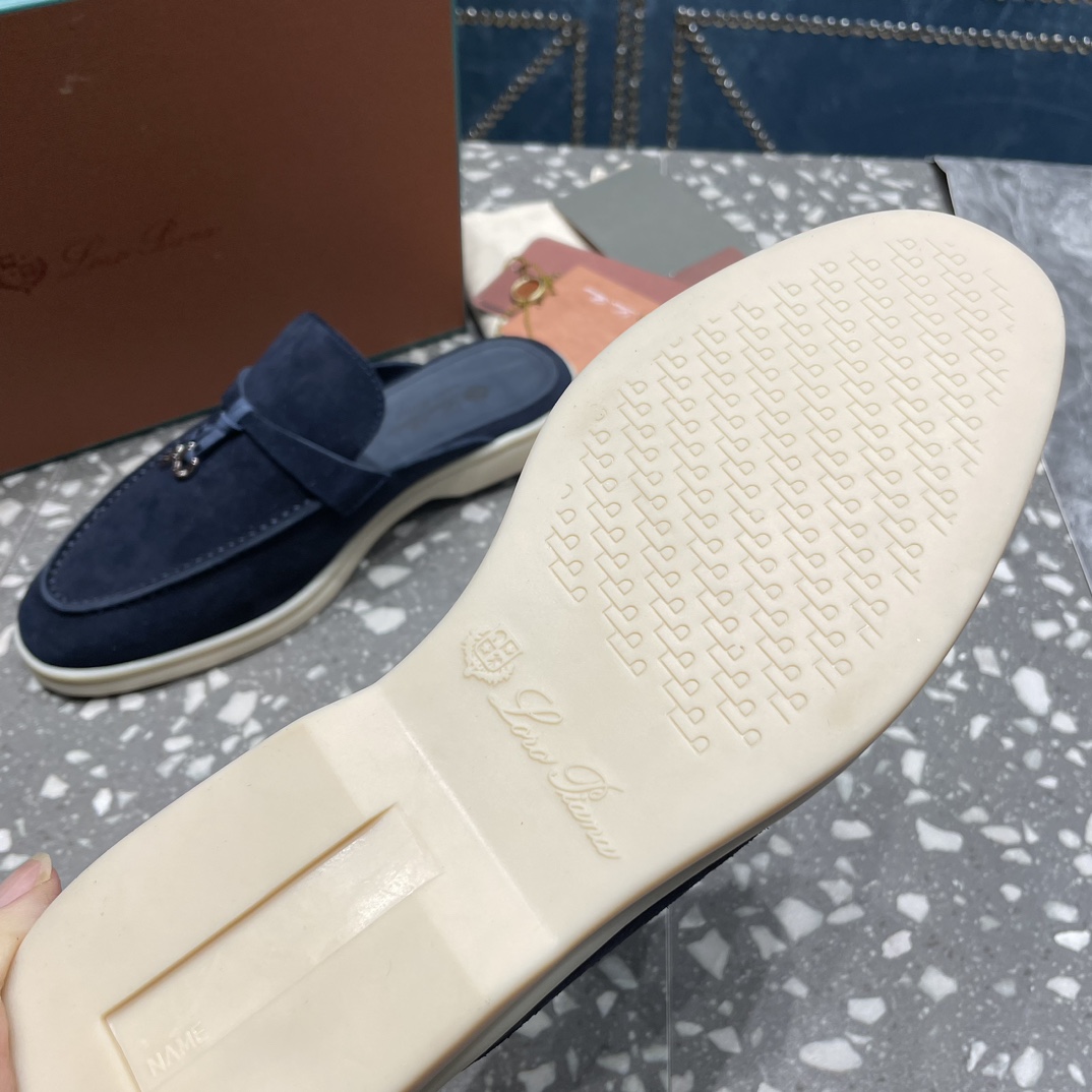 L0r0 P1ana Babouche Charms Walk Loafers Argo Blue Melange For Women – FAI1543 W948
