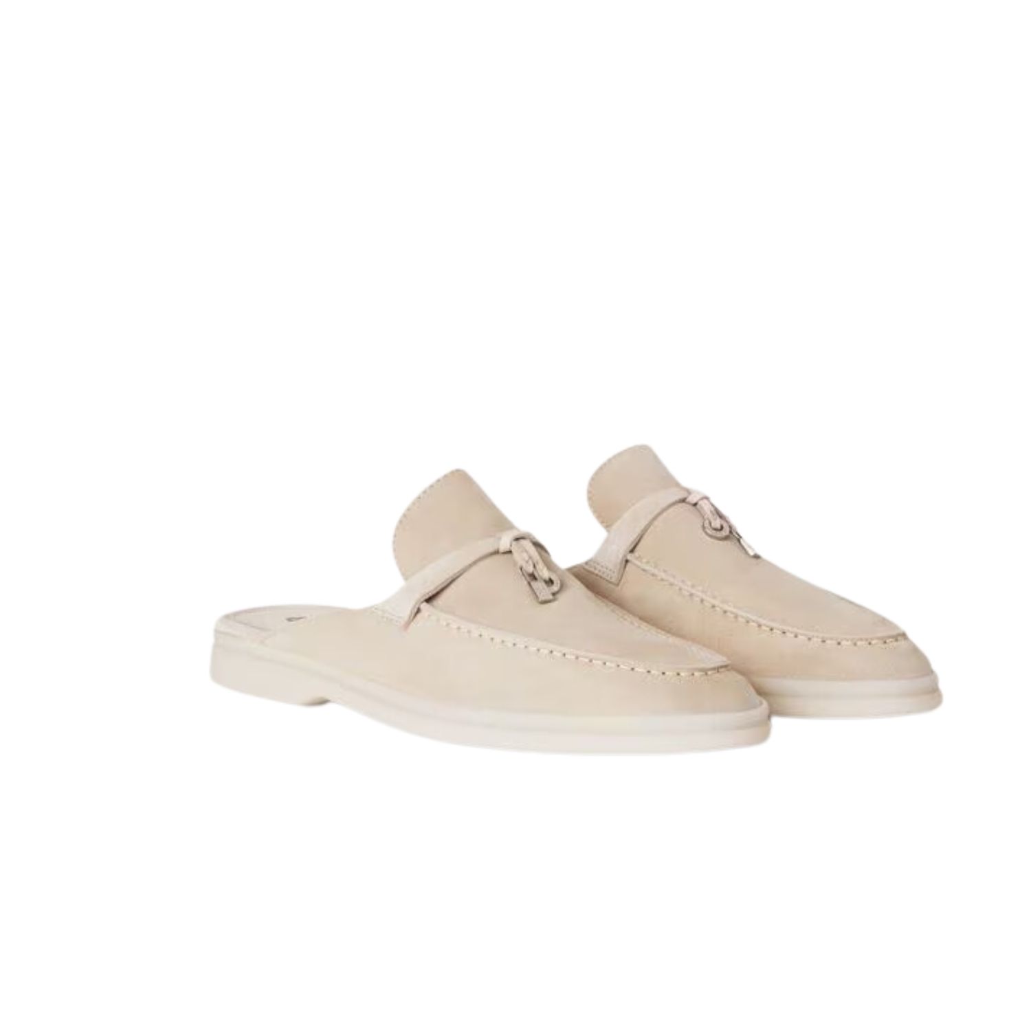 L0r0 P1ana Babouche Charms Walk Loafers Linen For Women – FAI1543 D746