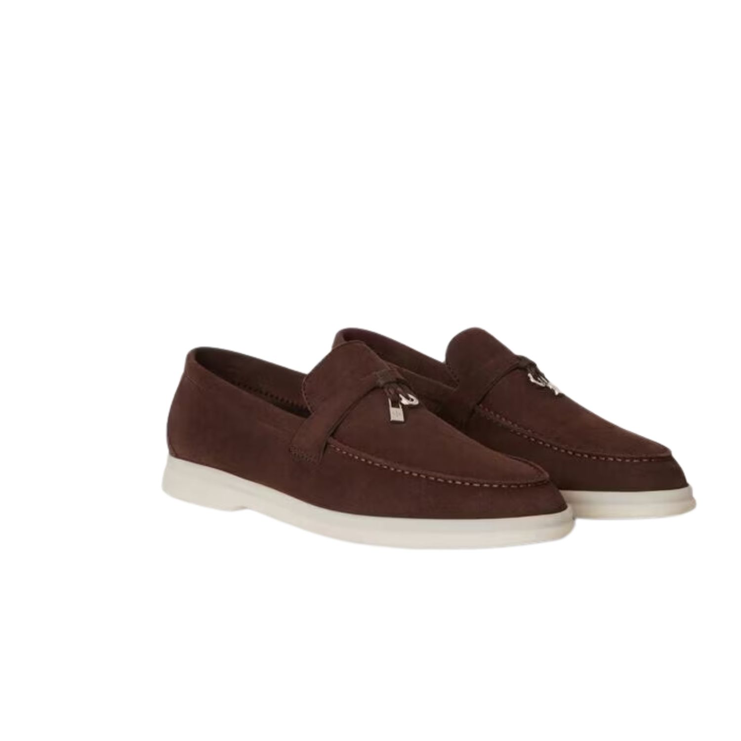 L0r0 P1ana Summer Charms Walk Loafers Chocolate For Women – FAE5444 H026
