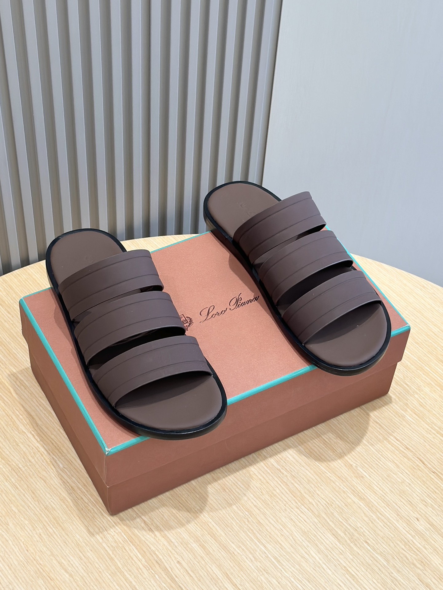 L0r0 P1ana Naha Sandal Dark Brown For Men FAN8776
