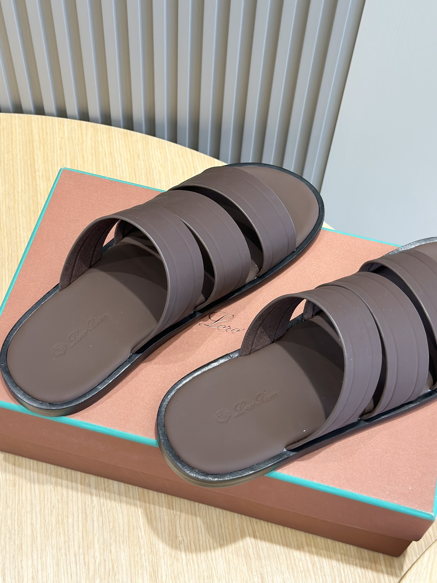 L0r0 P1ana Naha Sandal Dark Brown For Men FAN8776
