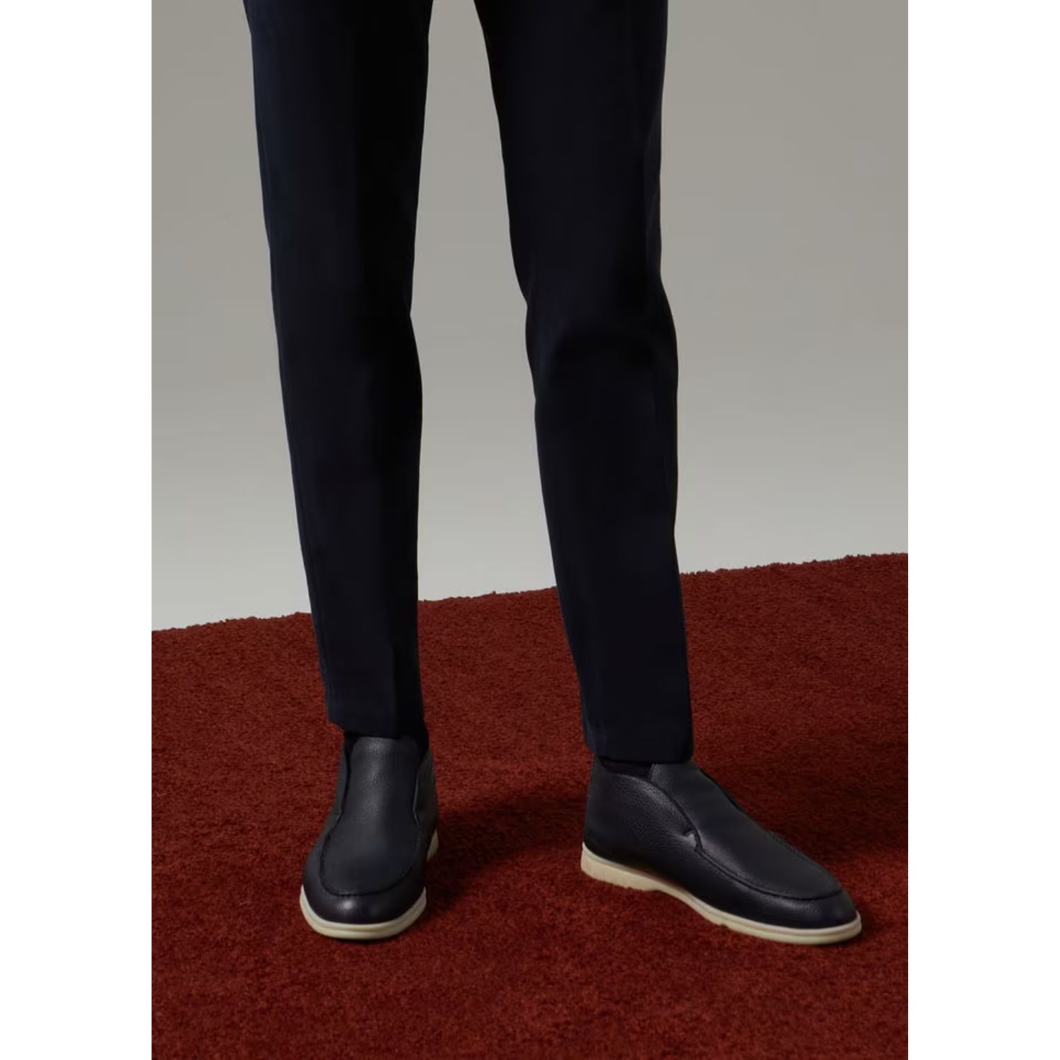 L0r0 P1ana Open Walk Ankle Boots Black For Men FAI3276