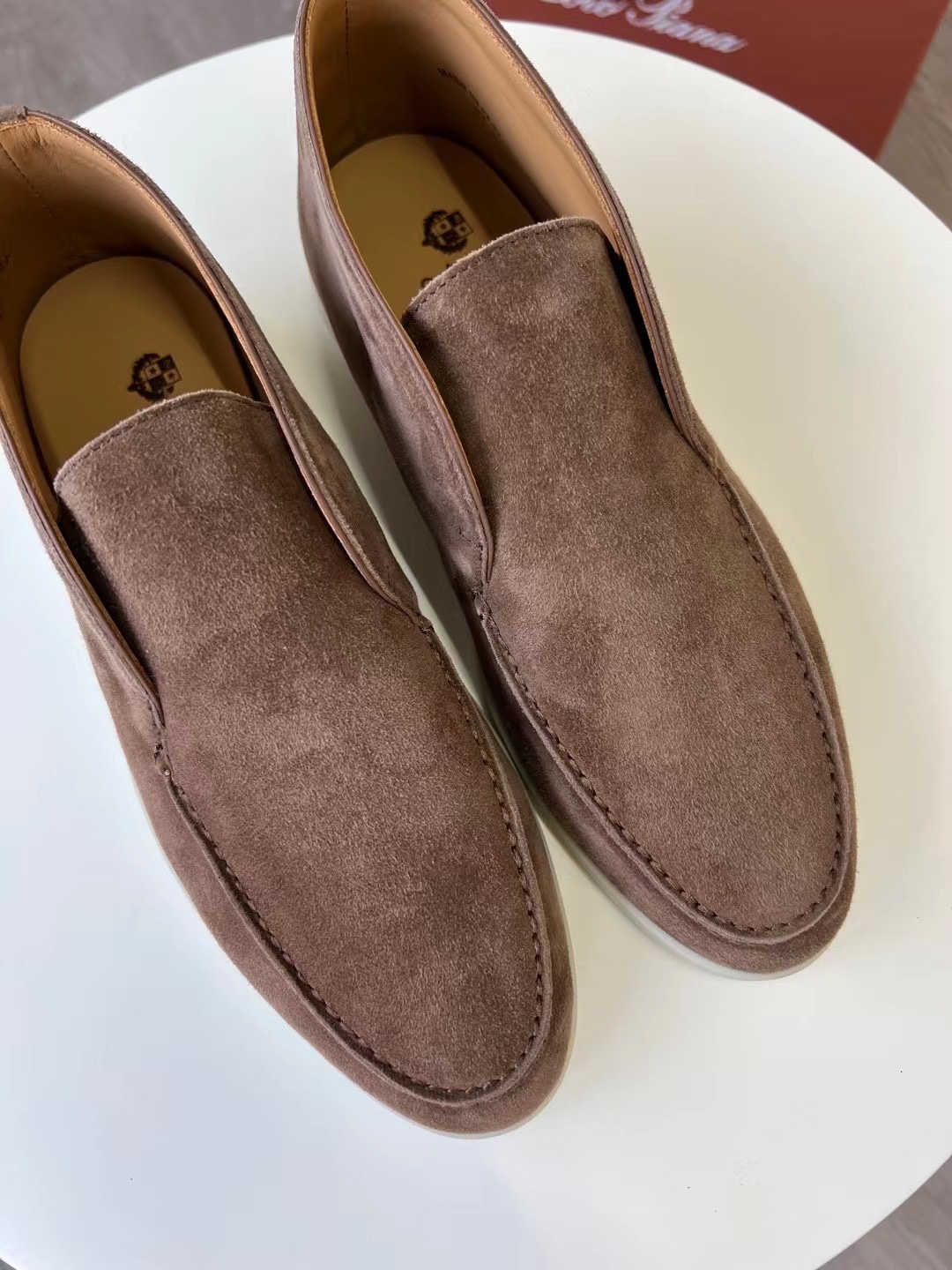 L0r0 P1ana Open Walk Chukka Boots Grey For Men FAI9283