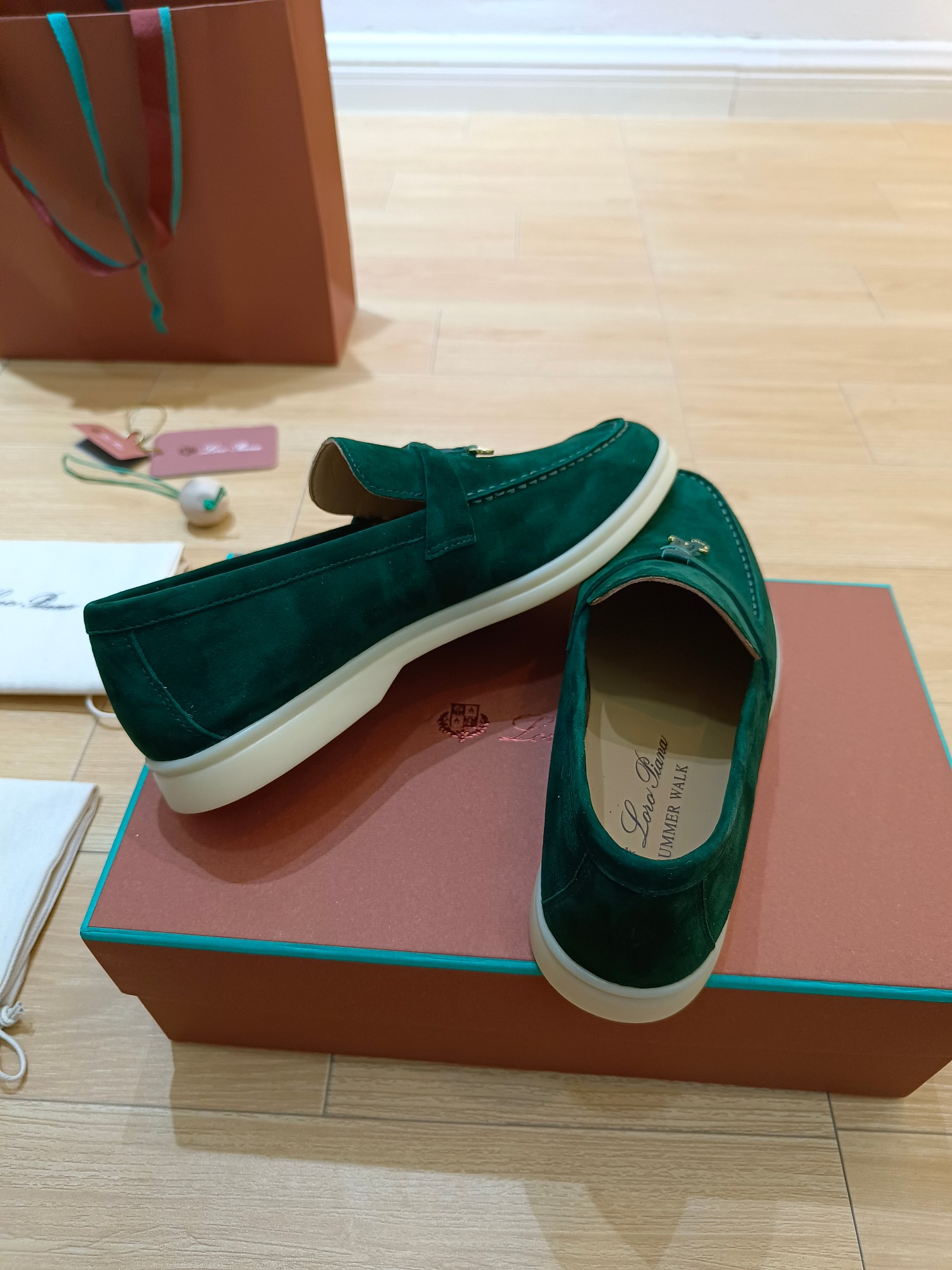 L0r0 P1ana Summer Charms Walk Loafers Green For Women – FAE5444 50RT