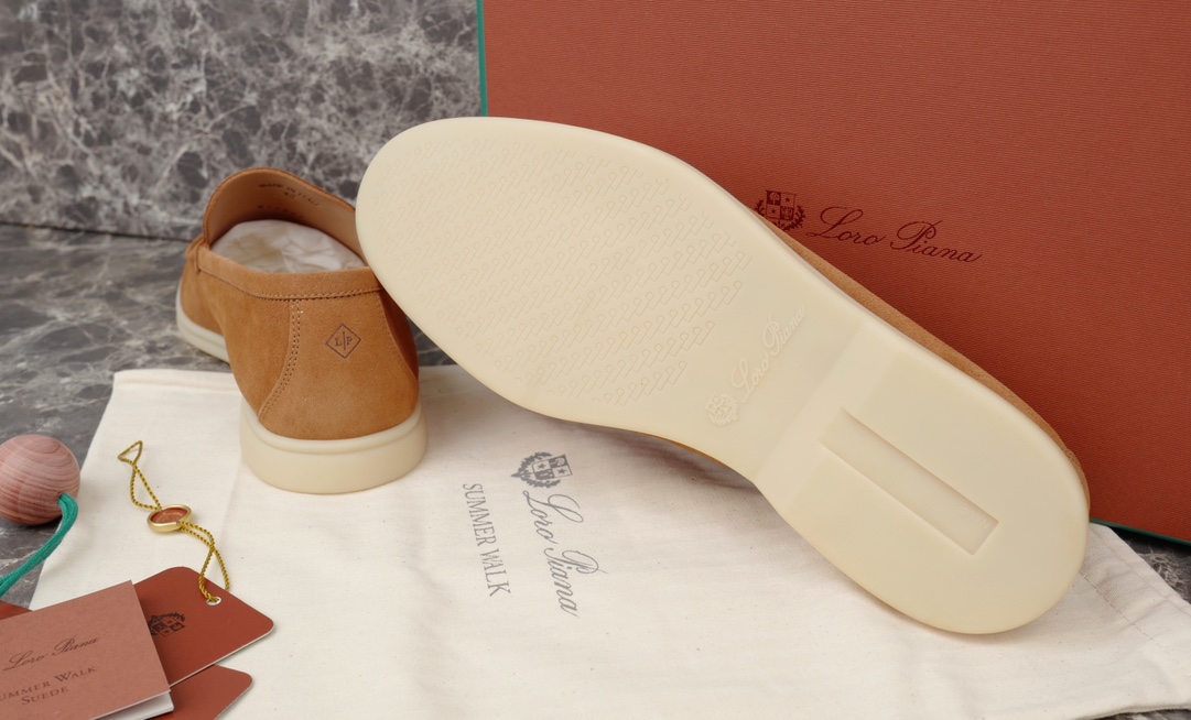 L0r0 P1ana Summer Walk Loafers Brown For Men FAE8124