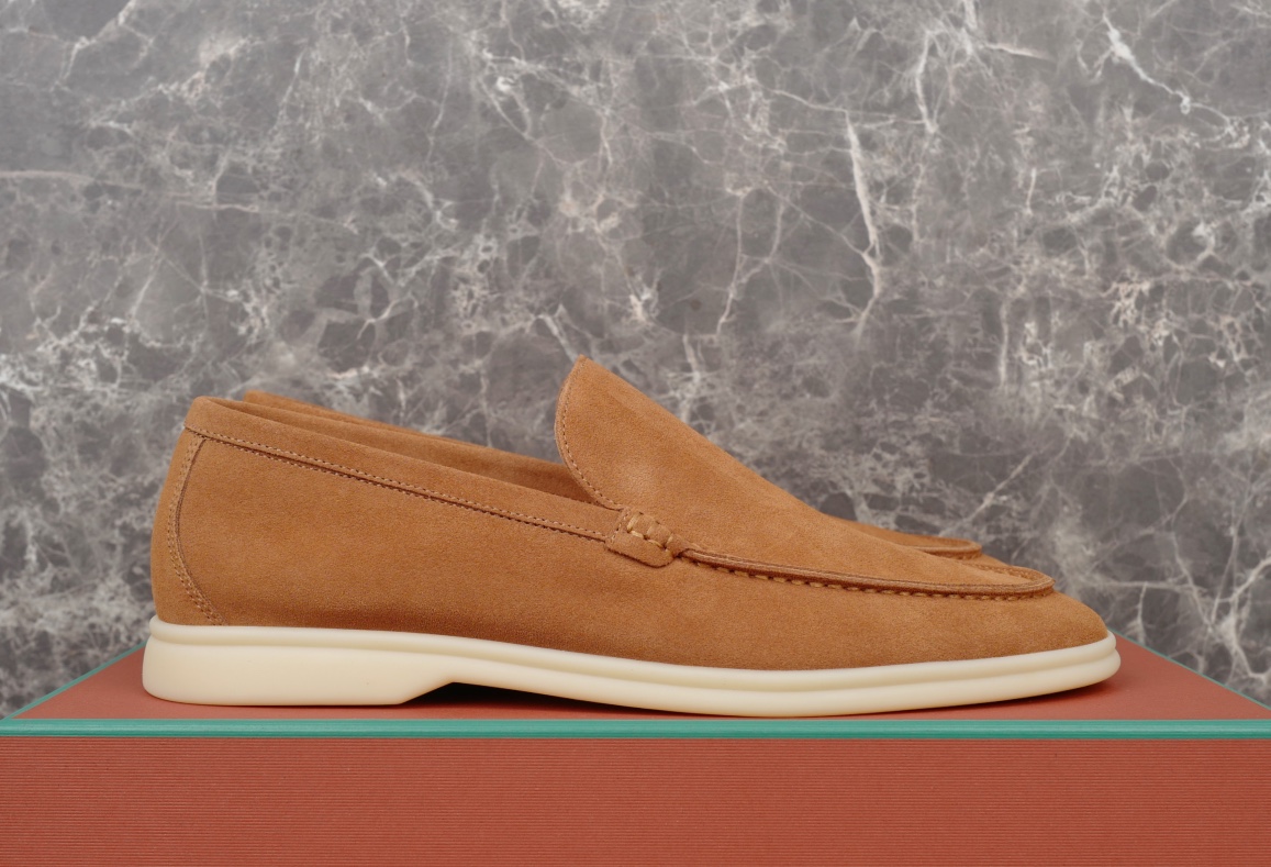 L0r0 P1ana Summer Walk Loafers Brown For Men FAE8124