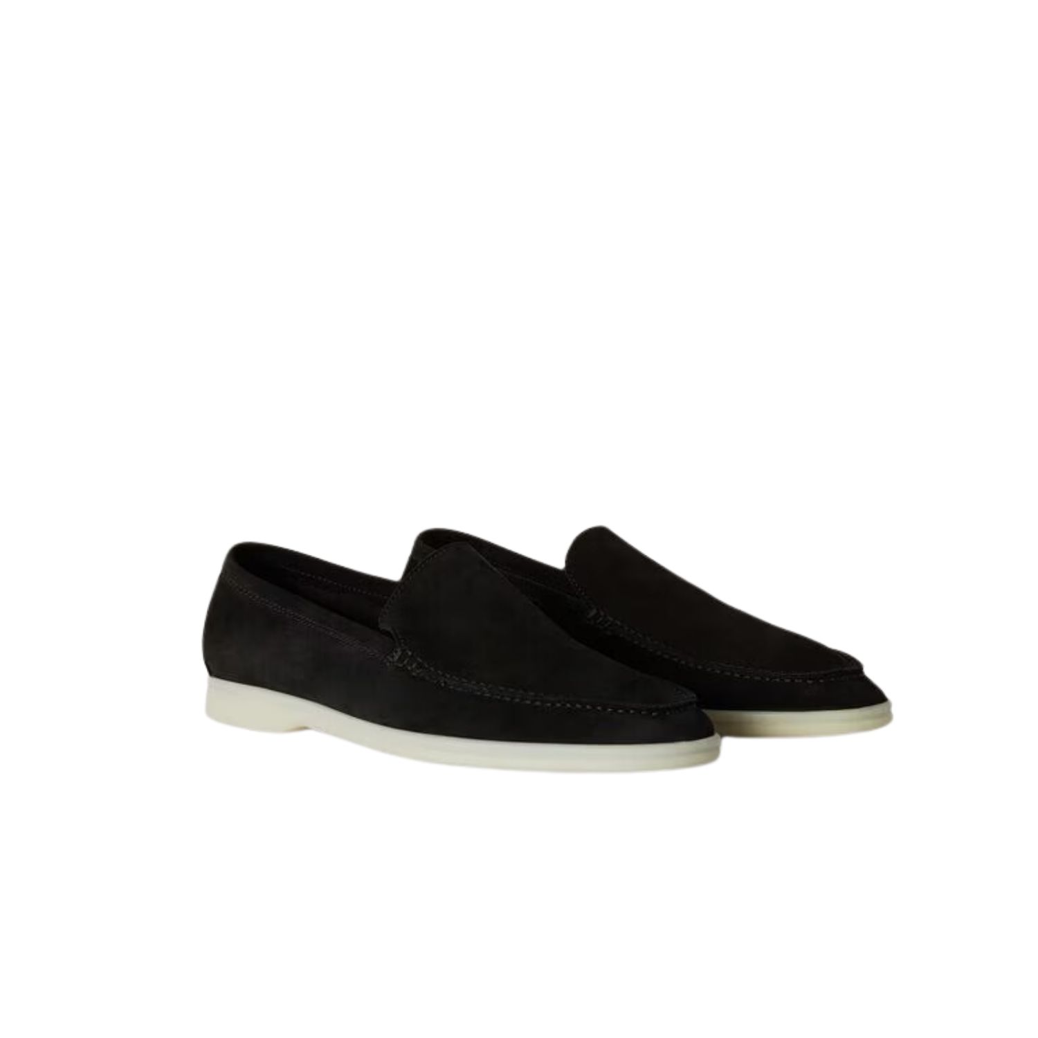 L0r0 P1ana Summer Walk Loafers Black For Men FAE8124