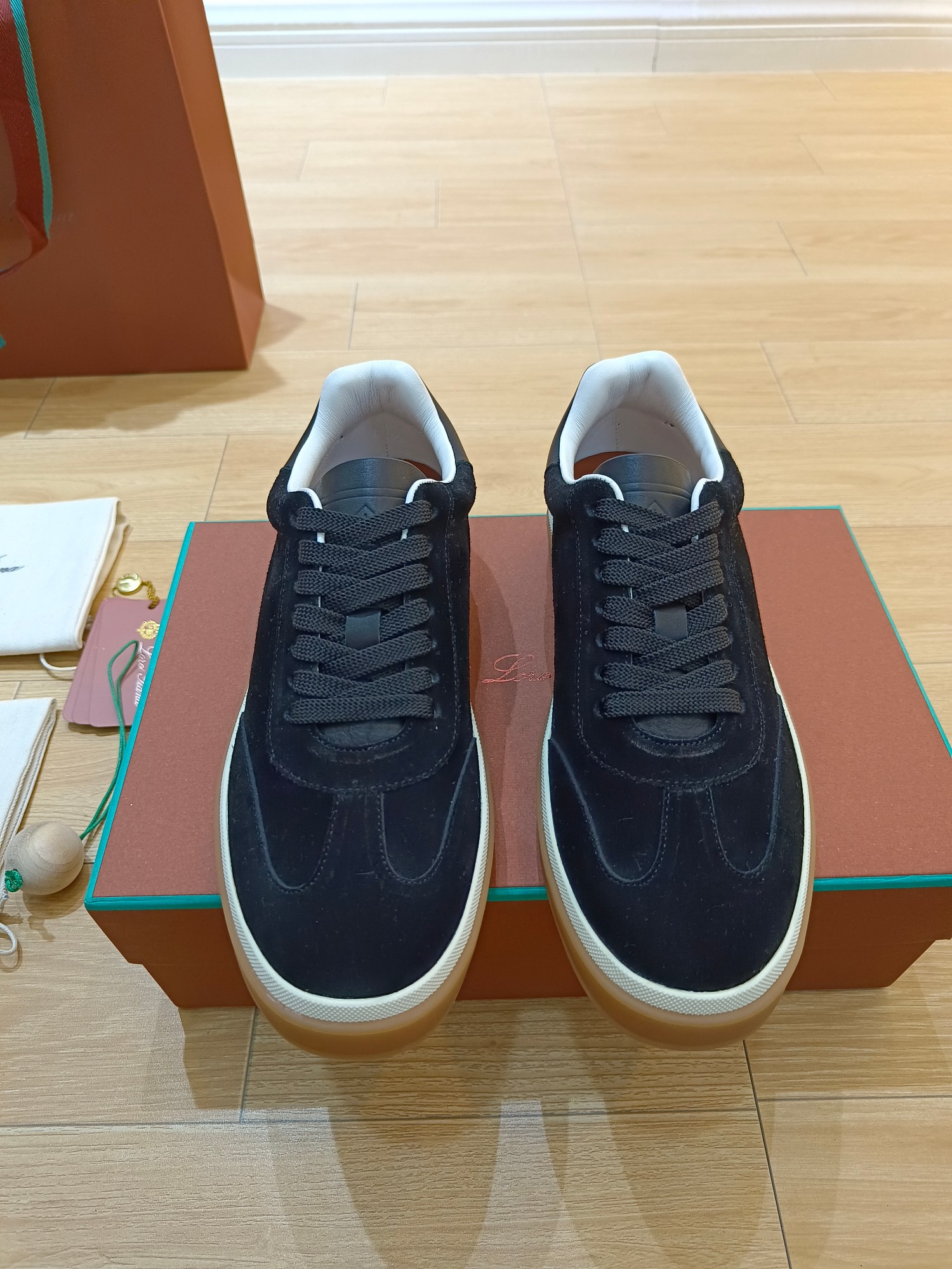 L0r0 P1ana Tennis Walk Sneakers Navy Blue For Men FAN8505