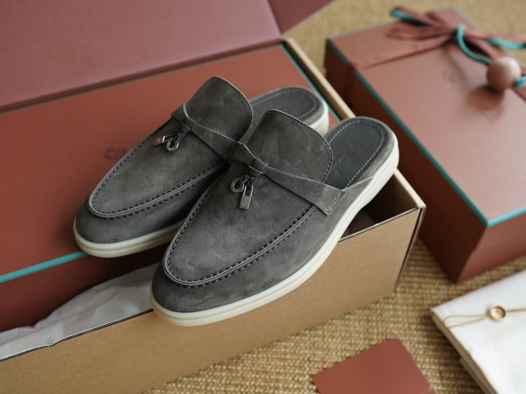 L0r0 P1ana Babouche Charms Walk Loafers Shade Grown For Women – FAI1543 50W3