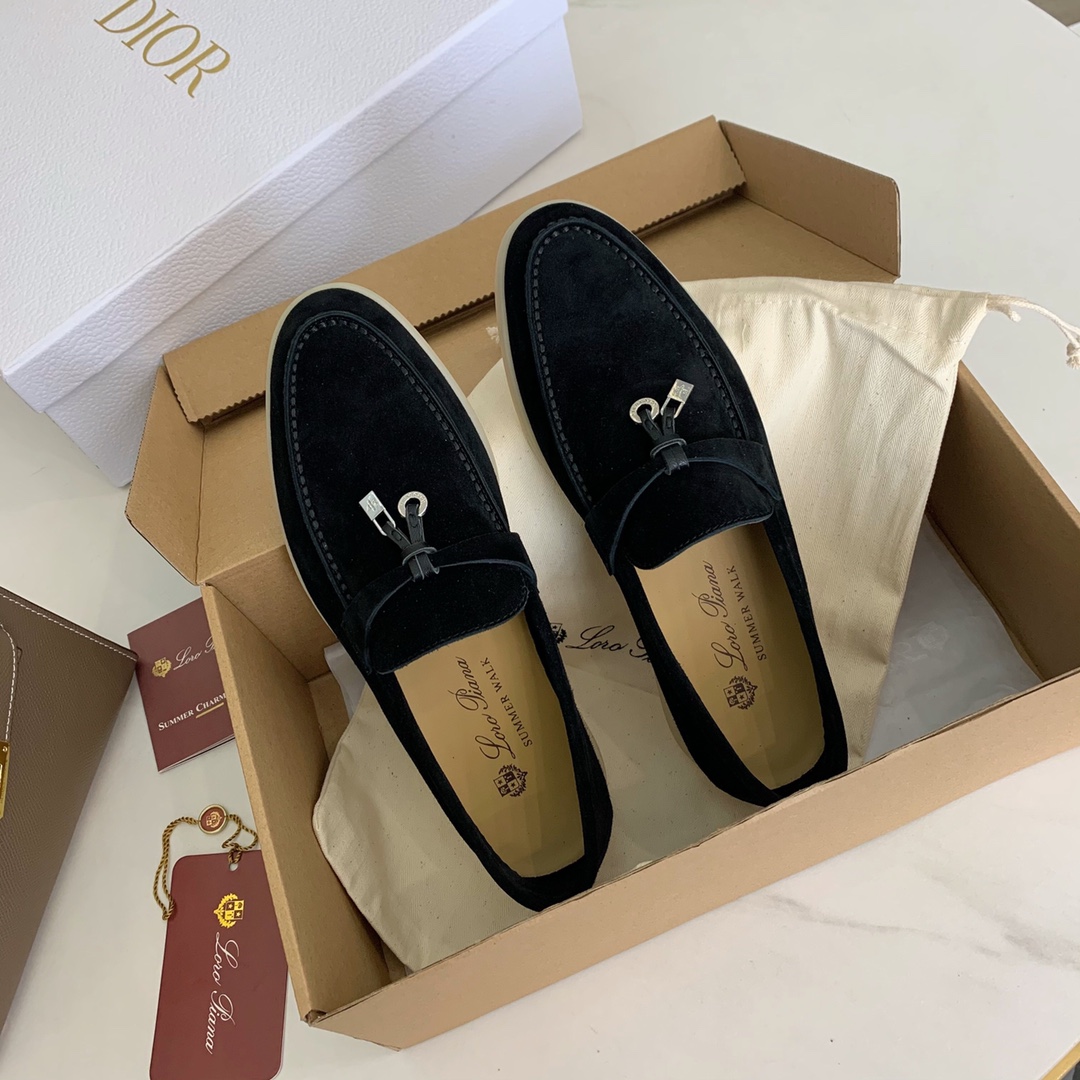 L0r0 P1ana Summer Charms Walk Loafers Argo Blue Melange For Women – FAE5444 W948