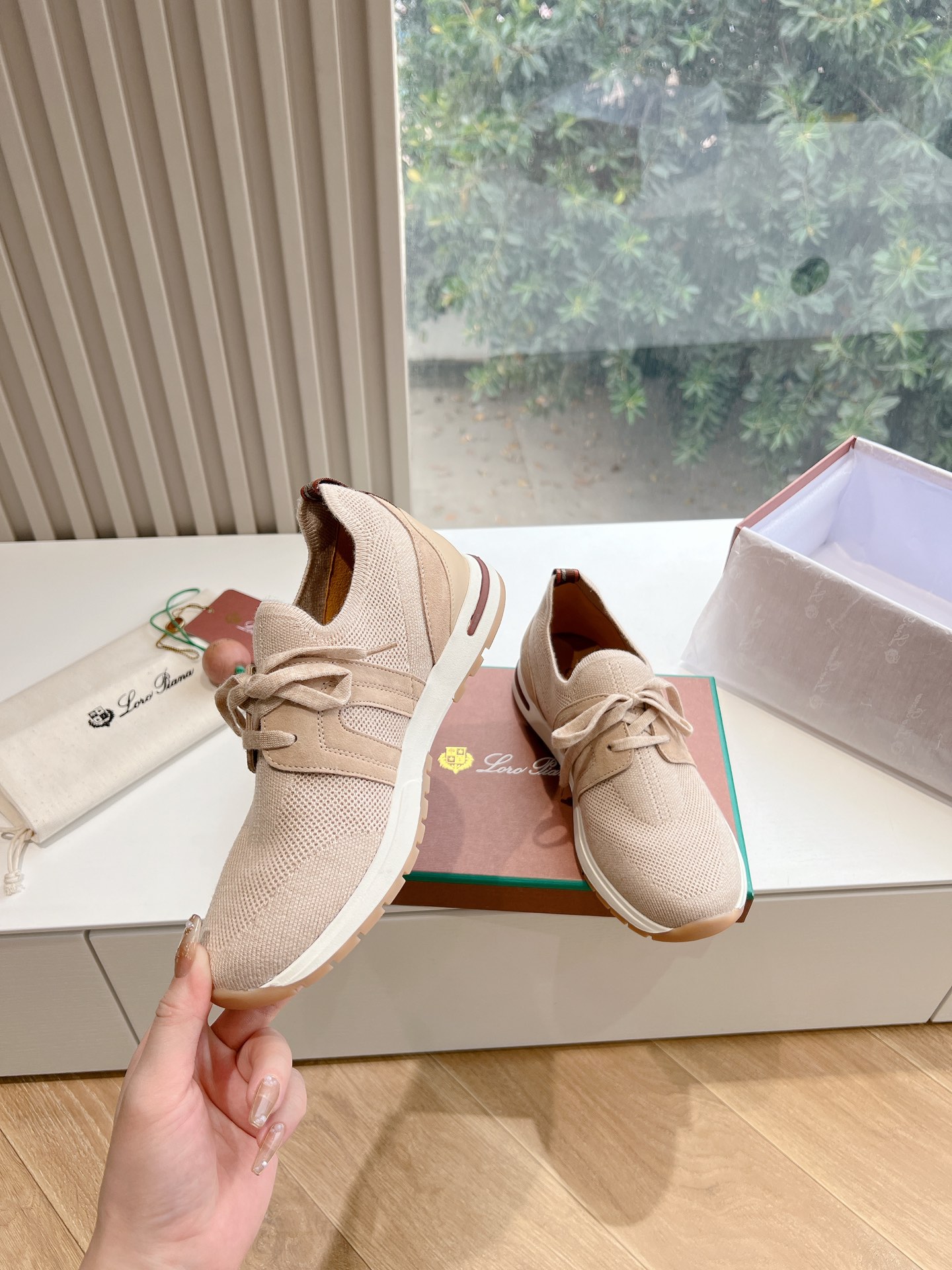 L0r0 P1ana 360 Lp Lady Flexy Walk Sneaker Beige Melange For Women – FAI7759 D927