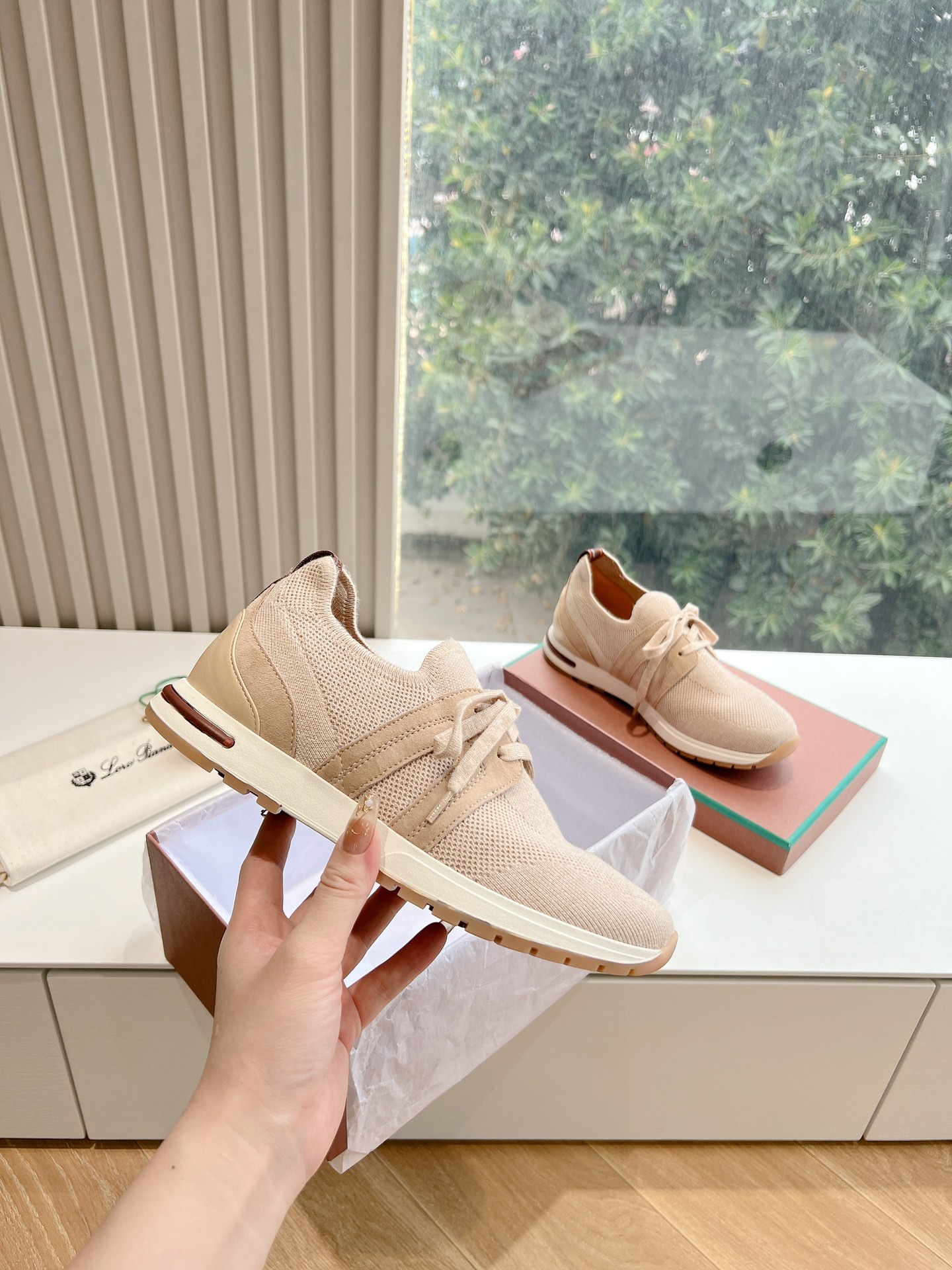 L0r0 P1ana 360 Lp Lady Flexy Walk Sneaker Beige Melange For Women – FAI7759 D927