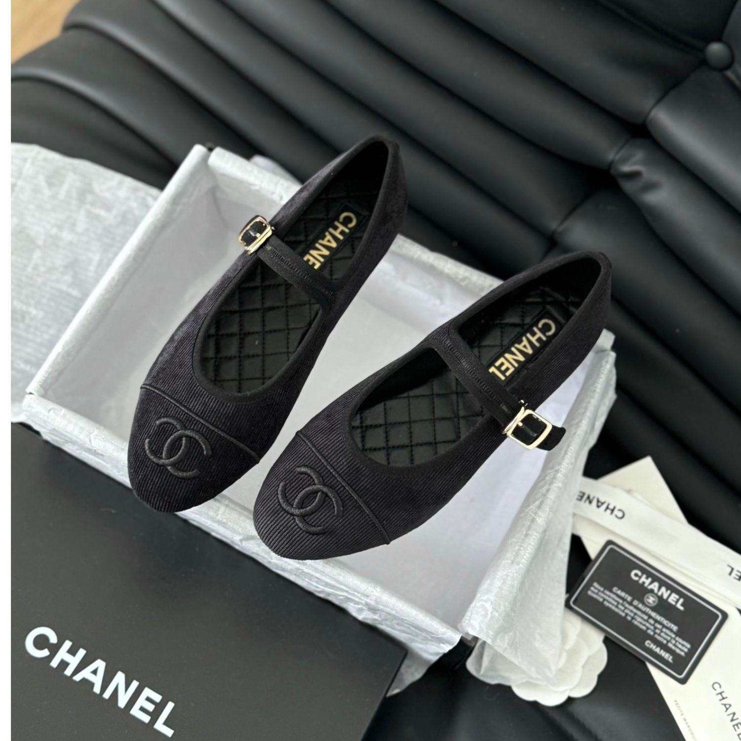 Ch**el Mary Janes 24SS Black For Women
