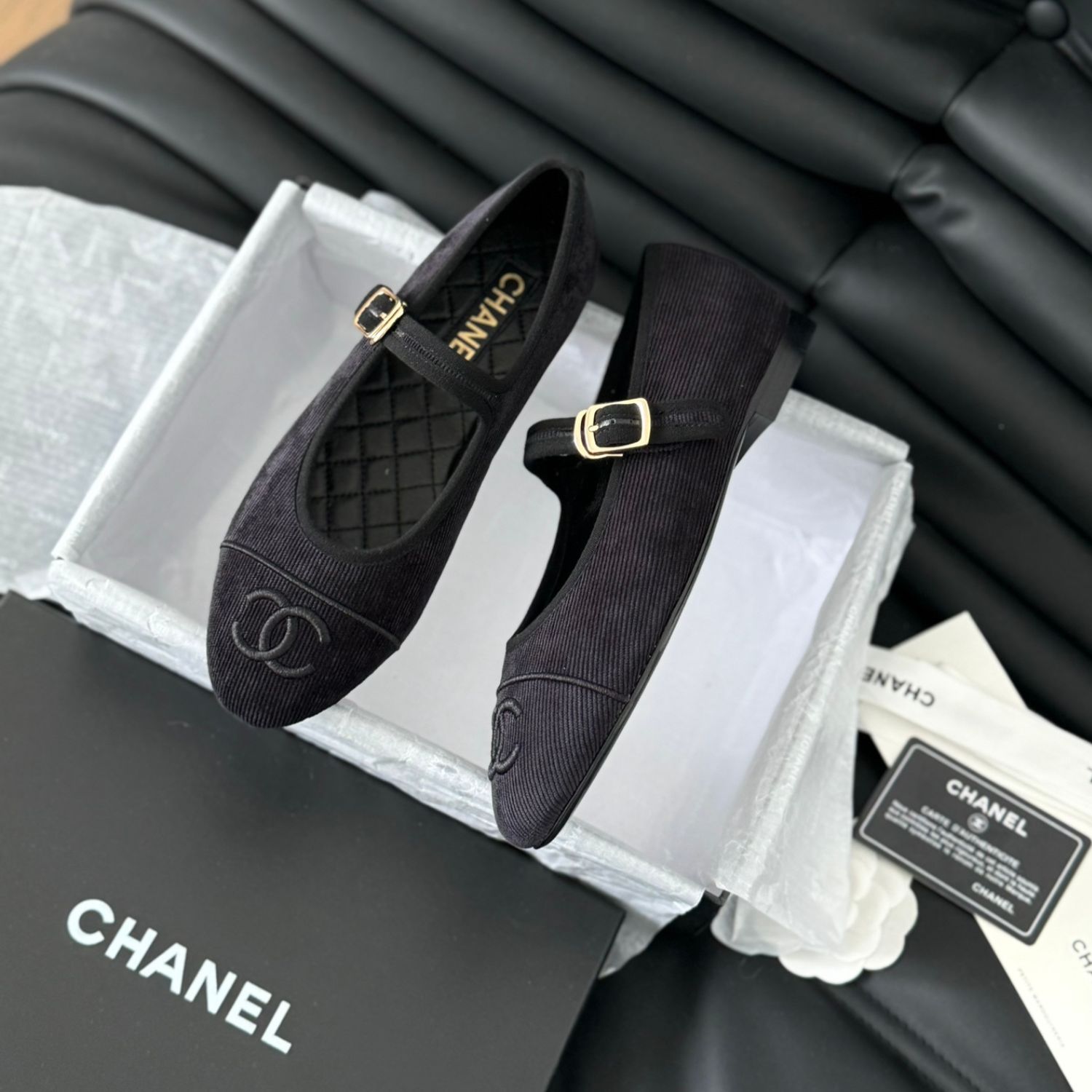 Ch**el Mary Janes 24SS Black For Women