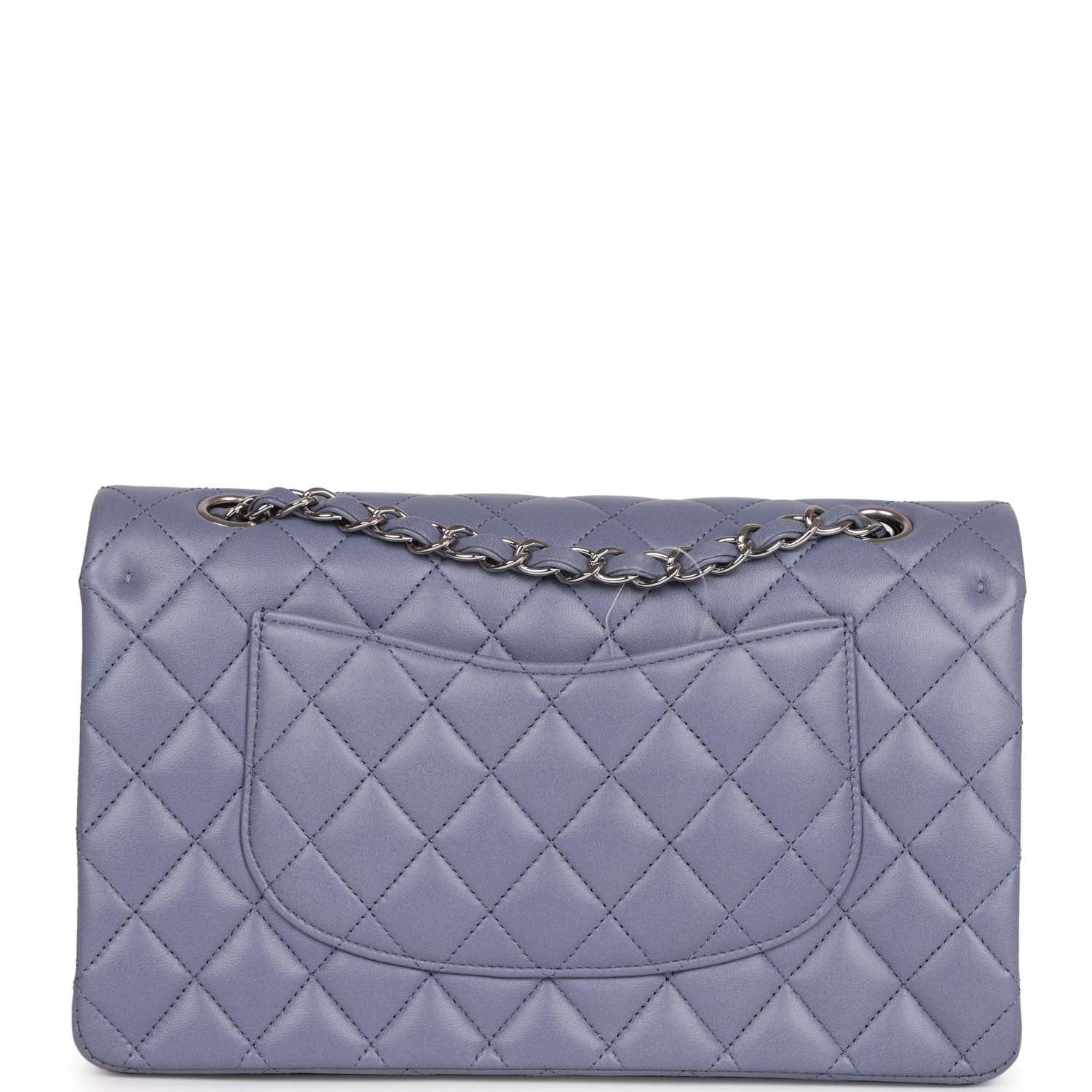 [True-to-ORIGINAL] Ch**el Medium Classic Double Flap Bag Purple For Women 10in/25.5cm