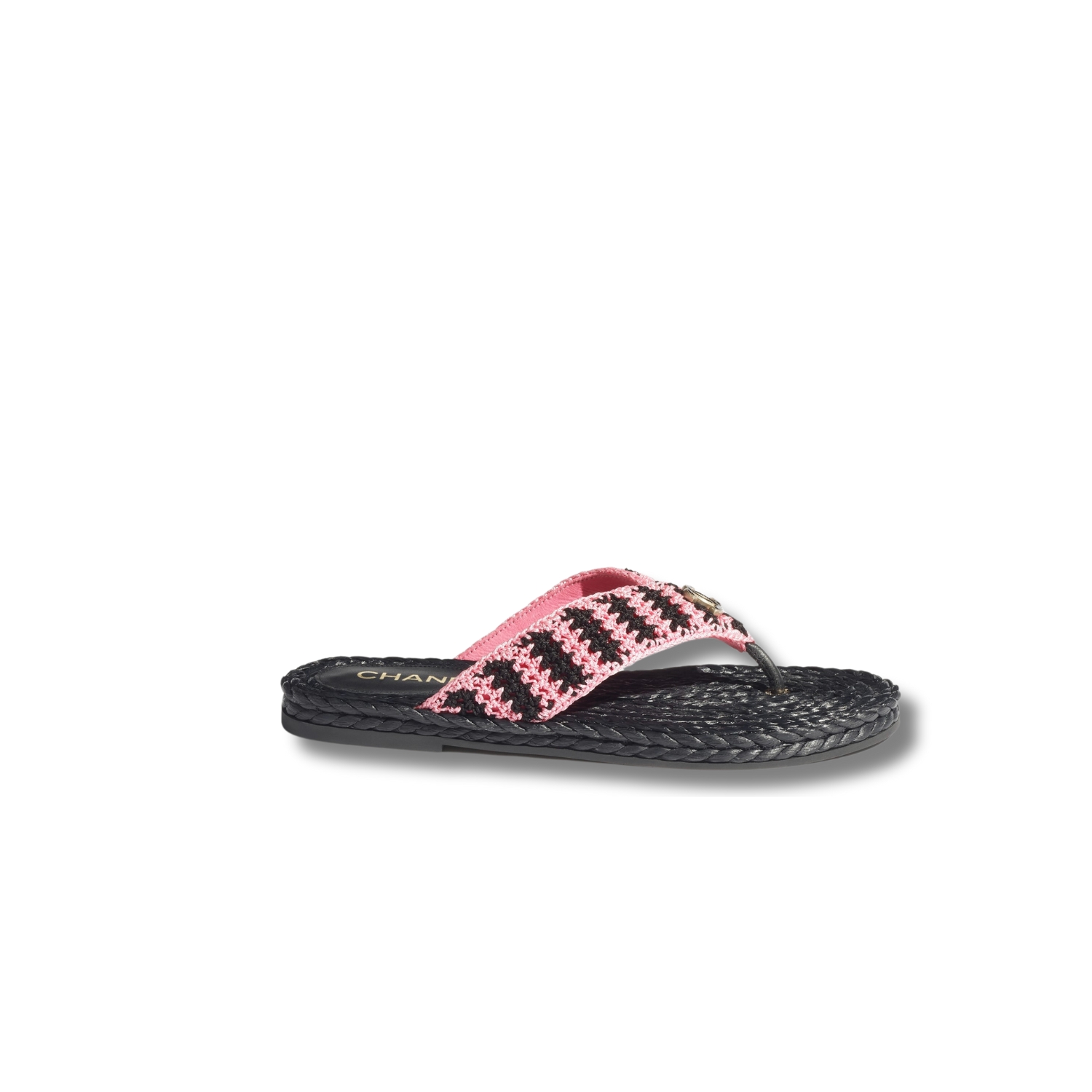Ch**el Flip-Flops Black And Pink For Women G45595 B16074 NW162