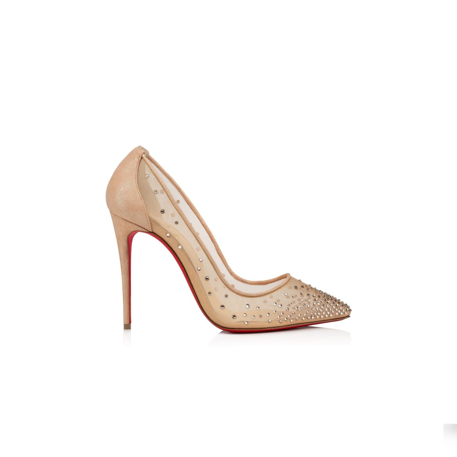 Chr1st1an Louboutin Follies Strass Light Silk For Women 100mm – 3180466F065
