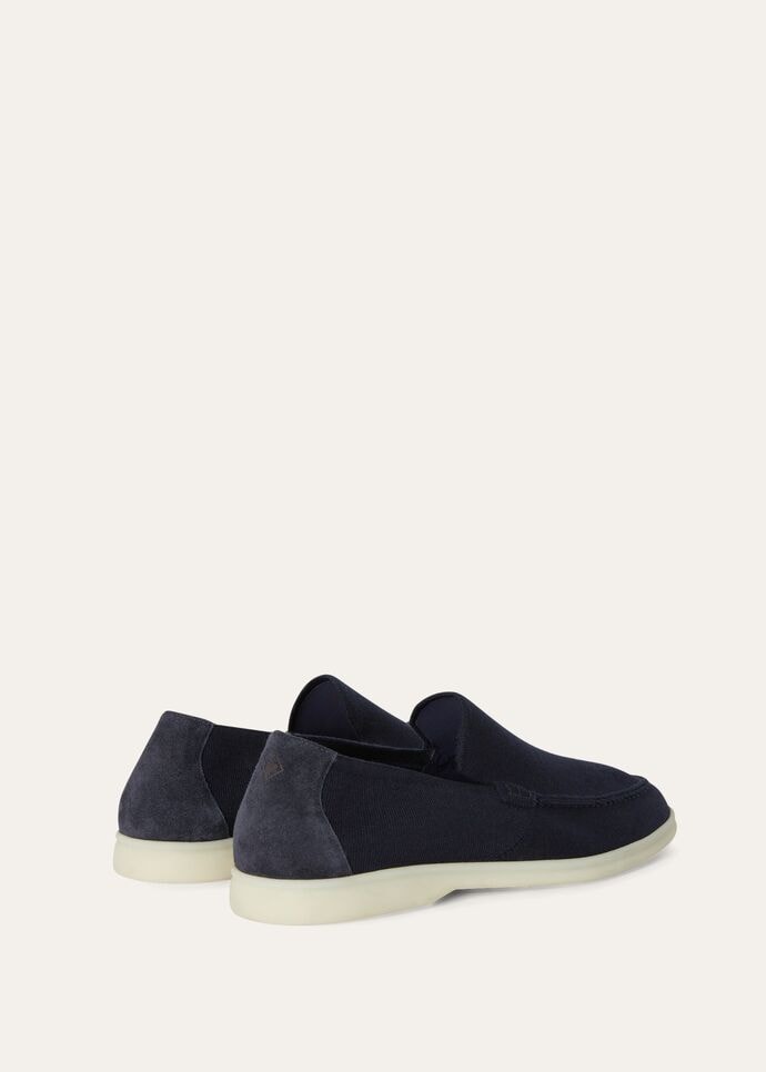 L0r0 P1ana Summer Walk Knitted Navy Blue For Men FAM1581