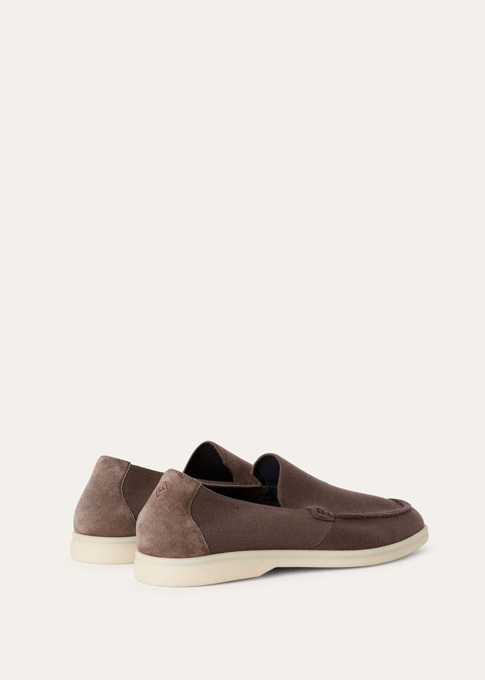 L0r0 P1ana Summer Knitted Loafers Brown For Men FAE8127