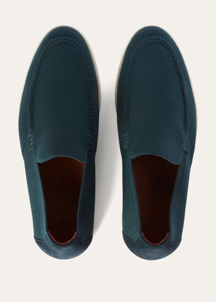 L0r0 P1ana Summer Knitted Loafers Blue For Men FAE8127
