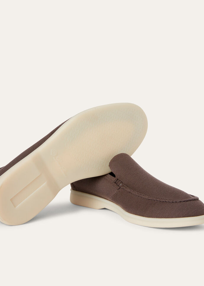 L0r0 P1ana Summer Knitted Loafers Brown For Men FAE8127