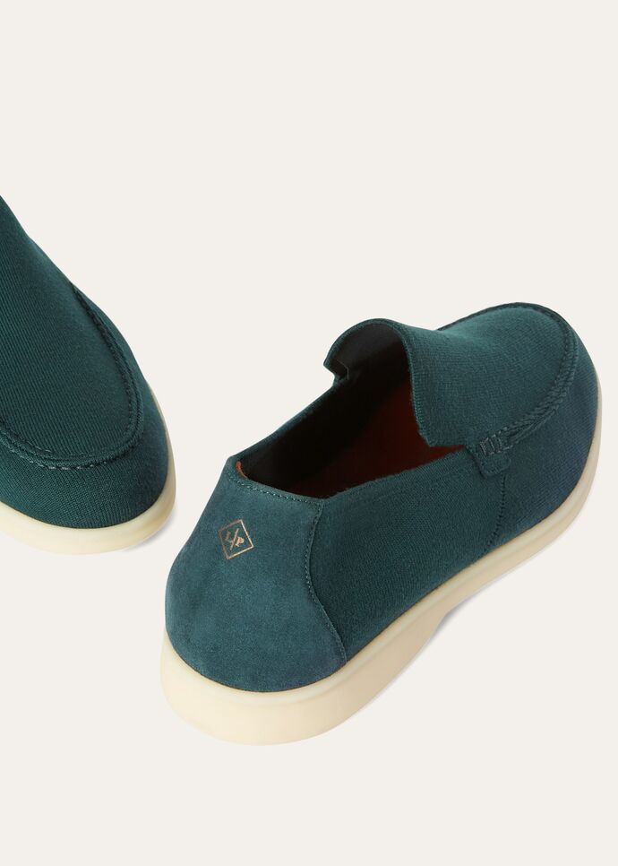 L0r0 P1ana Summer Knitted Loafers Blue For Men FAE8127