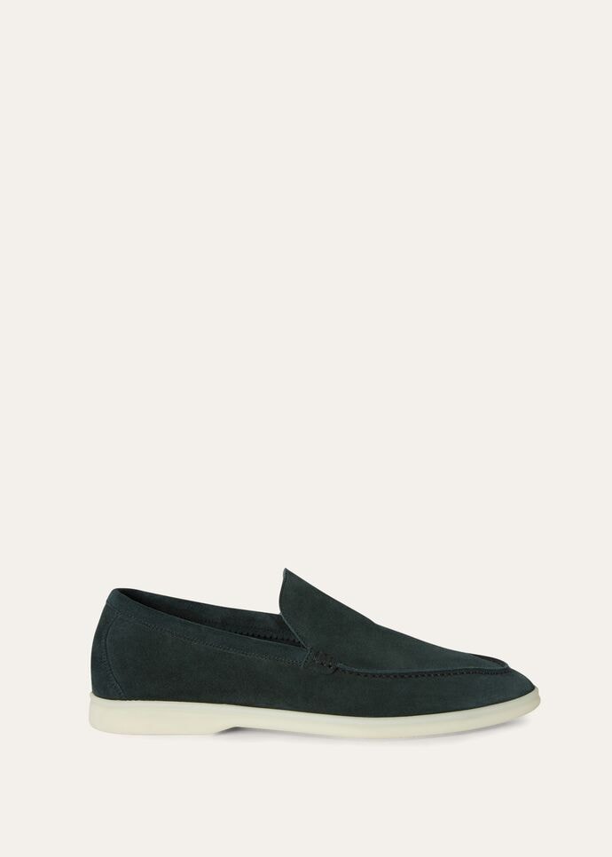 L0r0 P1ana Summer Walk Loafers Dark Green For Men FAI3276