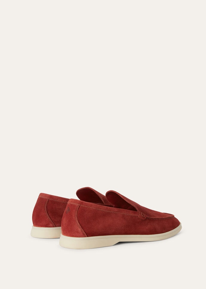 L0r0 P1ana Summer Walk Loafers Red For Men FAI3276
