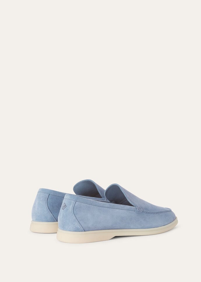 L0r0 P1ana Summer Walk Loafers Blue For Men FAI3276