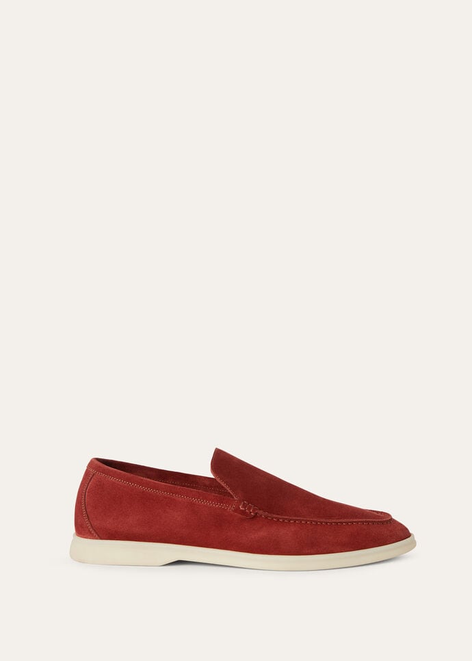 L0r0 P1ana Summer Walk Loafers Red For Men FAI3276