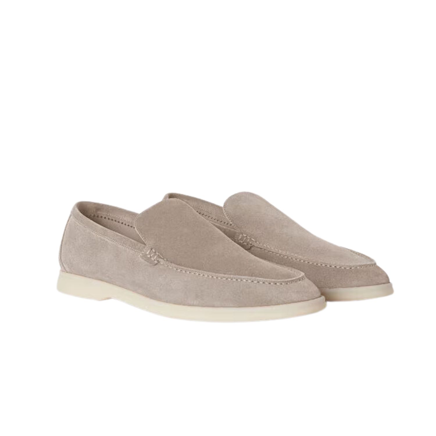 L0r0 P1ana Summer Walk Loafers Beige For Men FAI3276