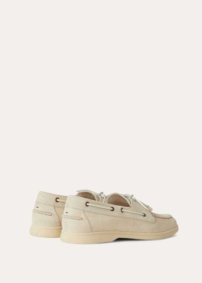 L0r0 P1ana Sea-Sail Walk Loafers Cream For Men FAN1317
