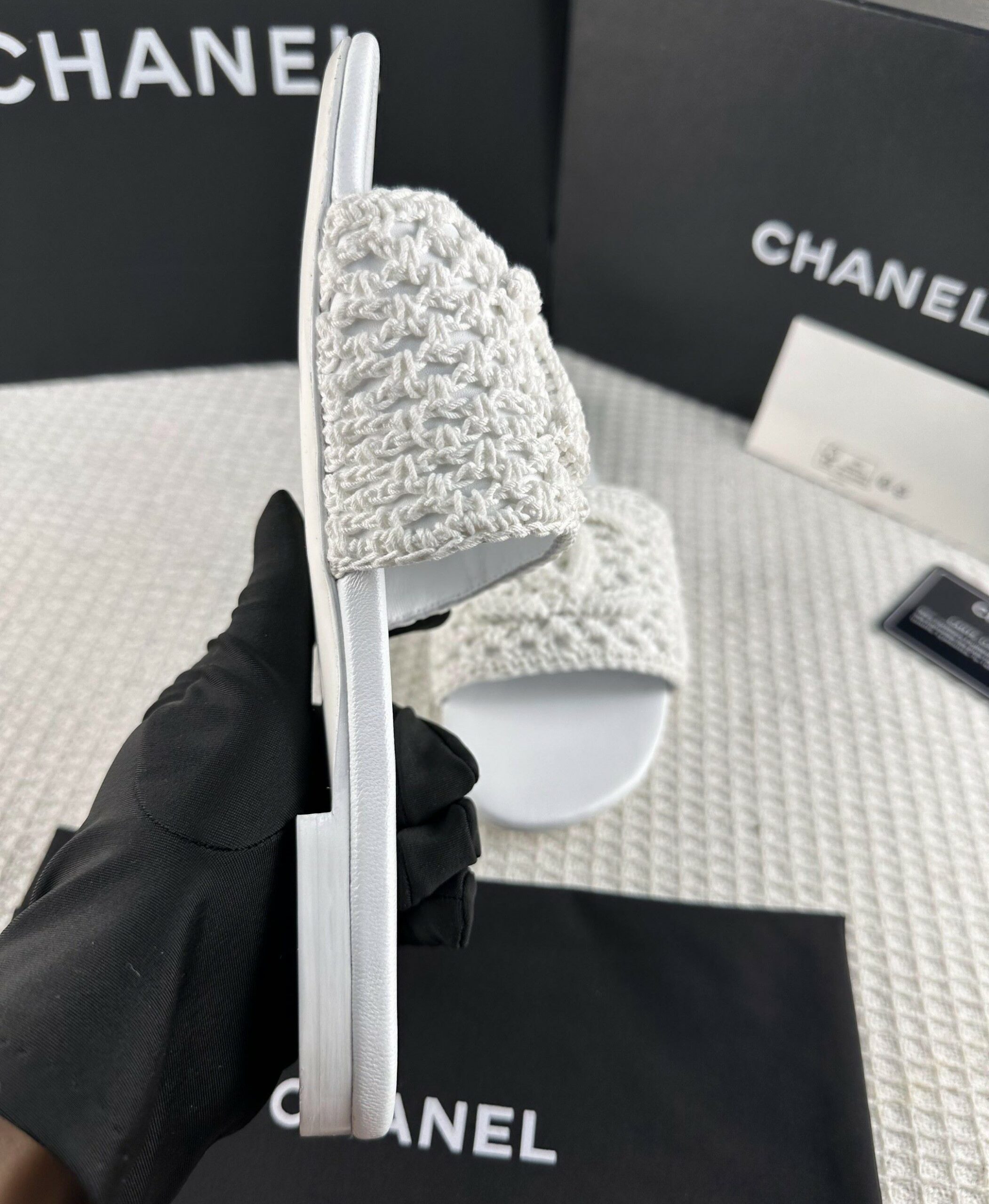 Ch**el Mules Sandals White For Women G45516 B16073 NW158