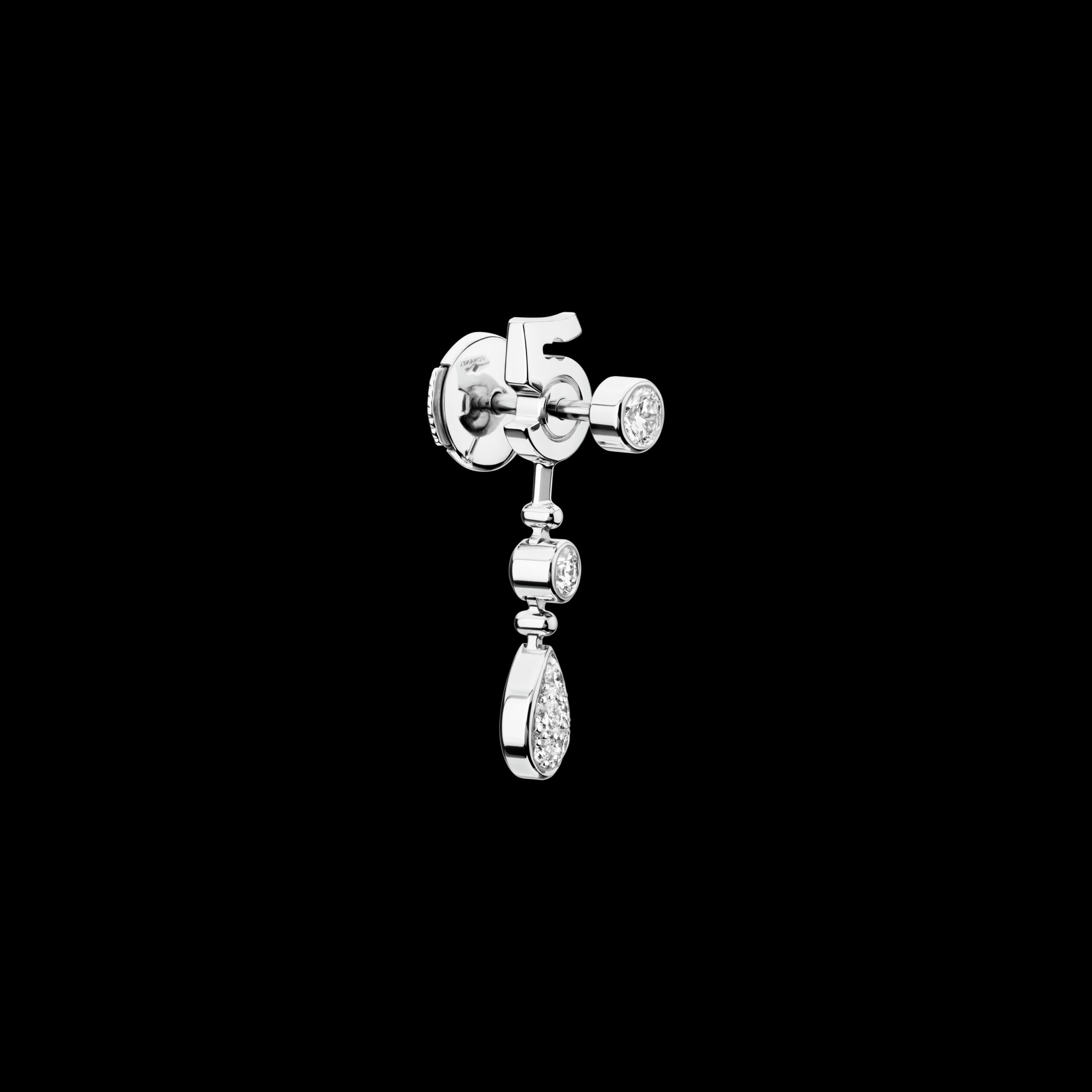 Ch**el Eternal N°5 Transformable Earrings White Gold For Women J11992