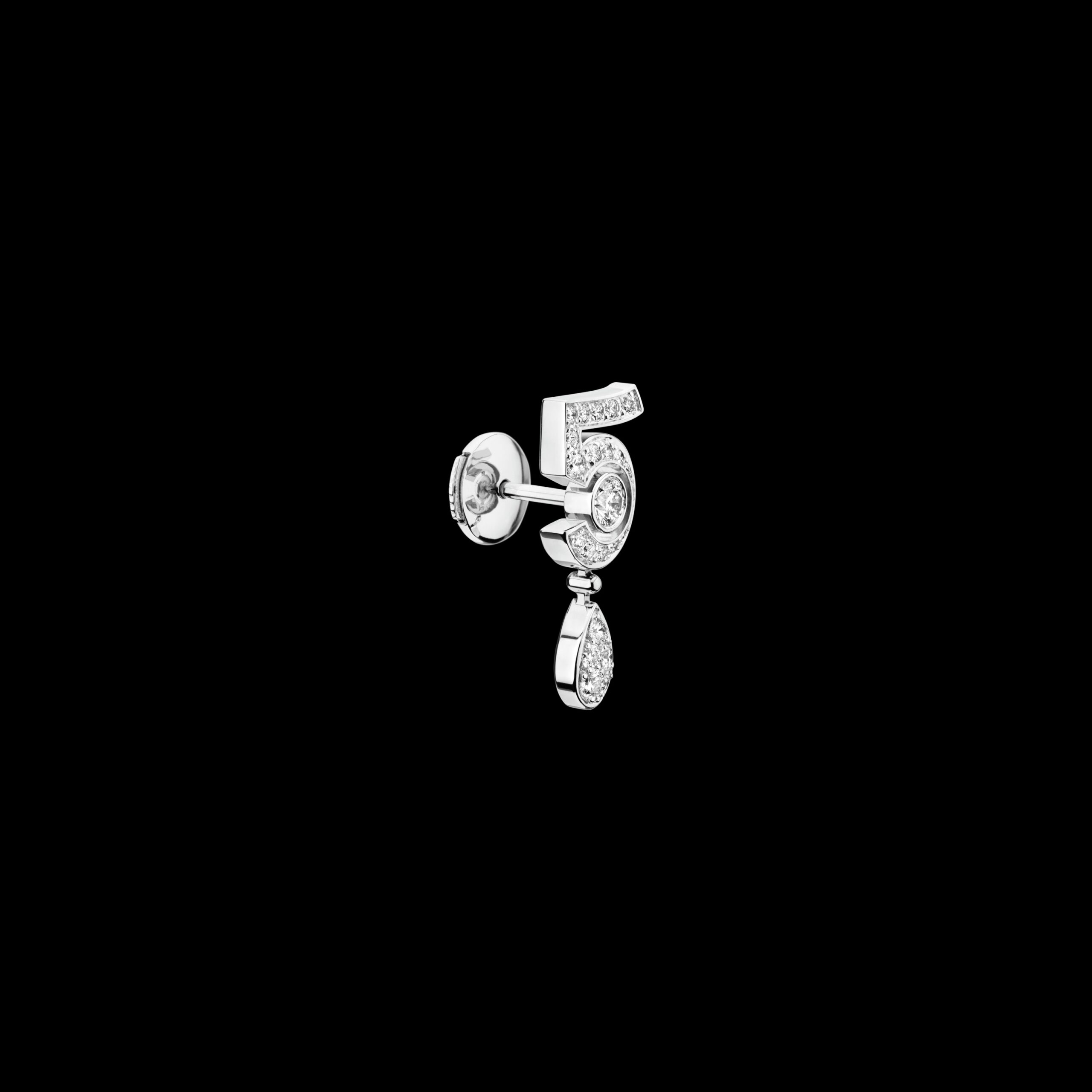 Ch**el Eternal N°5 Transformable Earrings White Gold For Women J11992