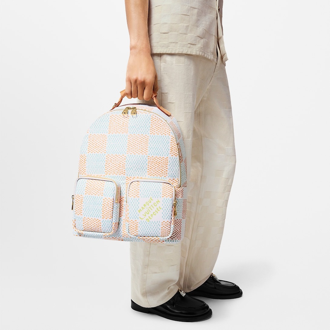L0vis Vvtt0n Backpack Multipocket White For Men N40735 11.8in/30cm