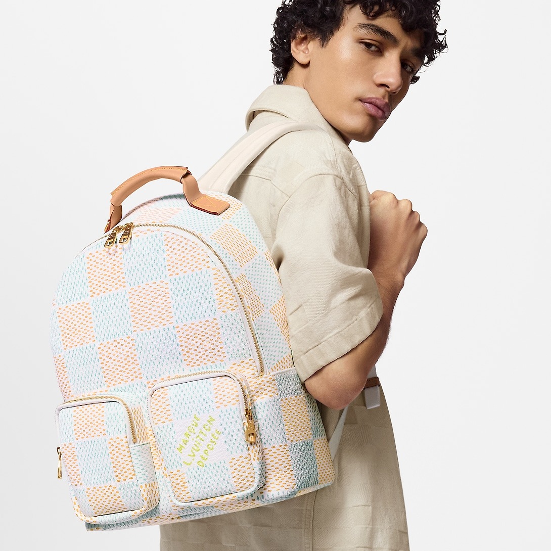 L0vis Vvtt0n Backpack Multipocket White For Men N40735 11.8in/30cm