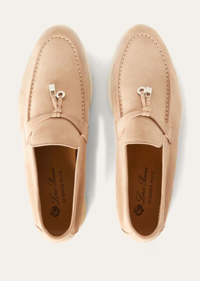 L0r0 P1ana Summer Charms Walk Loafers Pink Sand For Women – FAE5444 3873