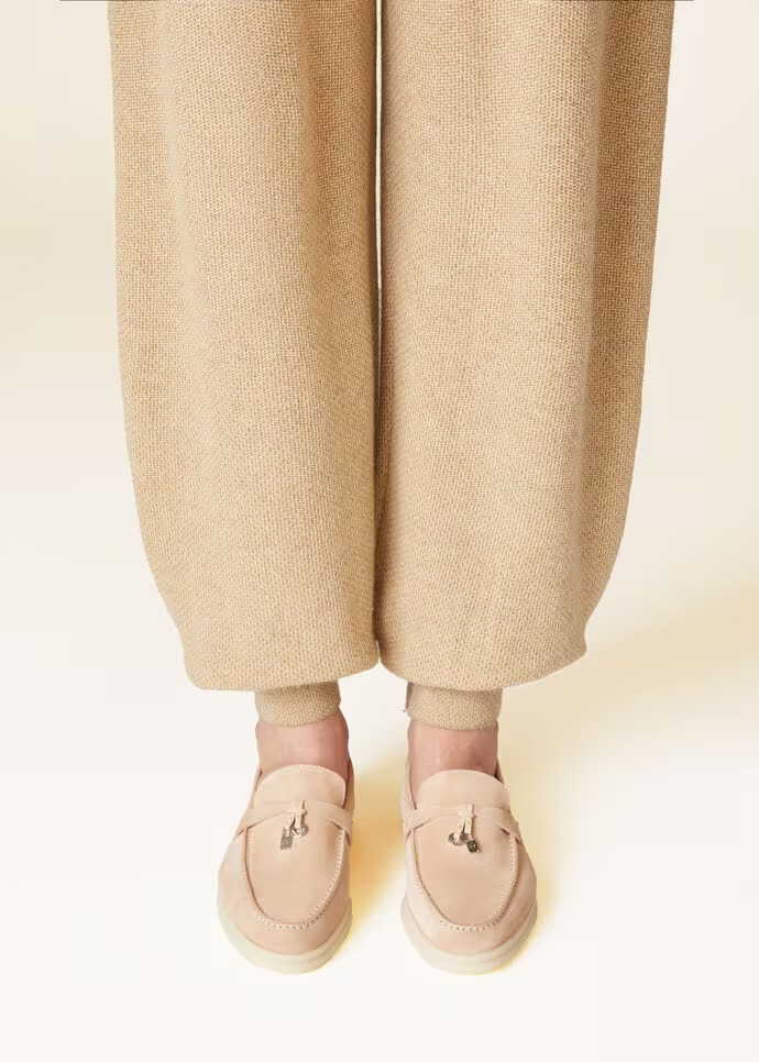 L0r0 P1ana Summer Charms Walk Loafers Pink Sand For Women – FAE5444 3873