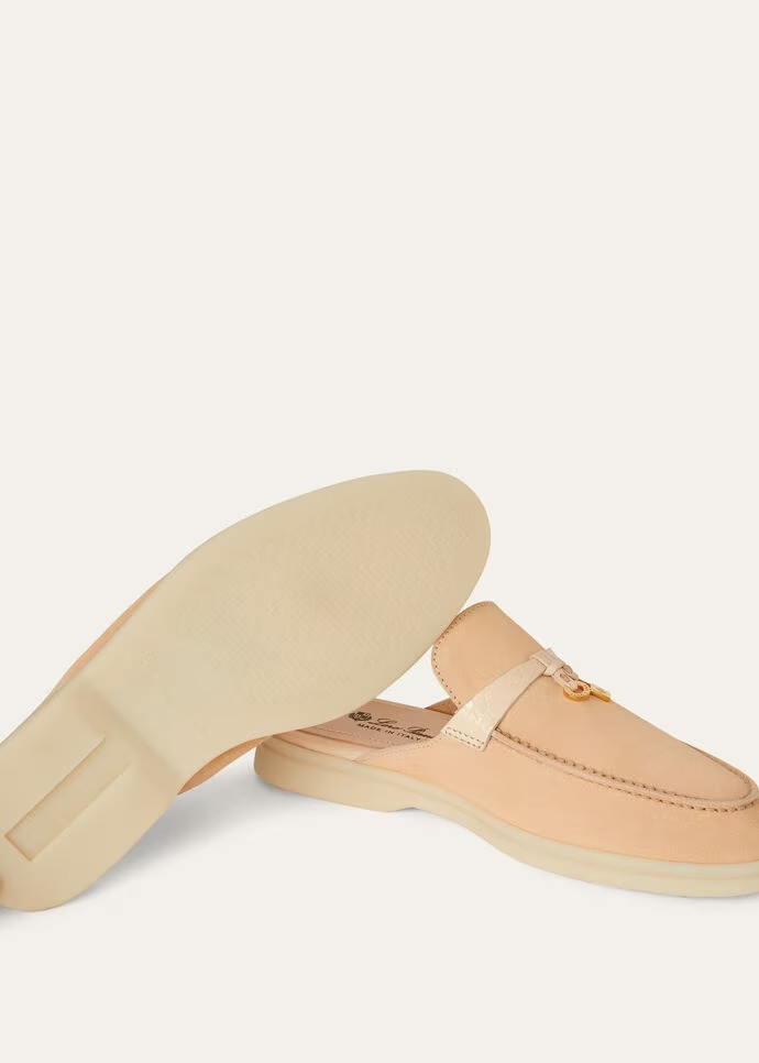 L0r0 P1ana Nautical Charms Walk Babouche Loafers Lemon Meringue For Women – FAM5312 20D2