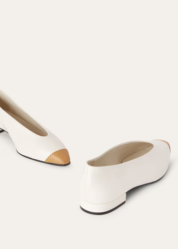 L0r0 P1ana Tennis Rebecca Ballet Flats Nougat/honey Milk For Women FAO2684 B4C0