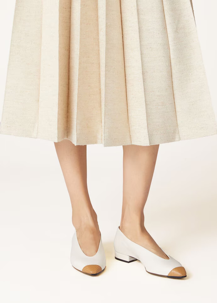 L0r0 P1ana Tennis Rebecca Ballet Flats Nougat/honey Milk For Women FAO2684 B4C0