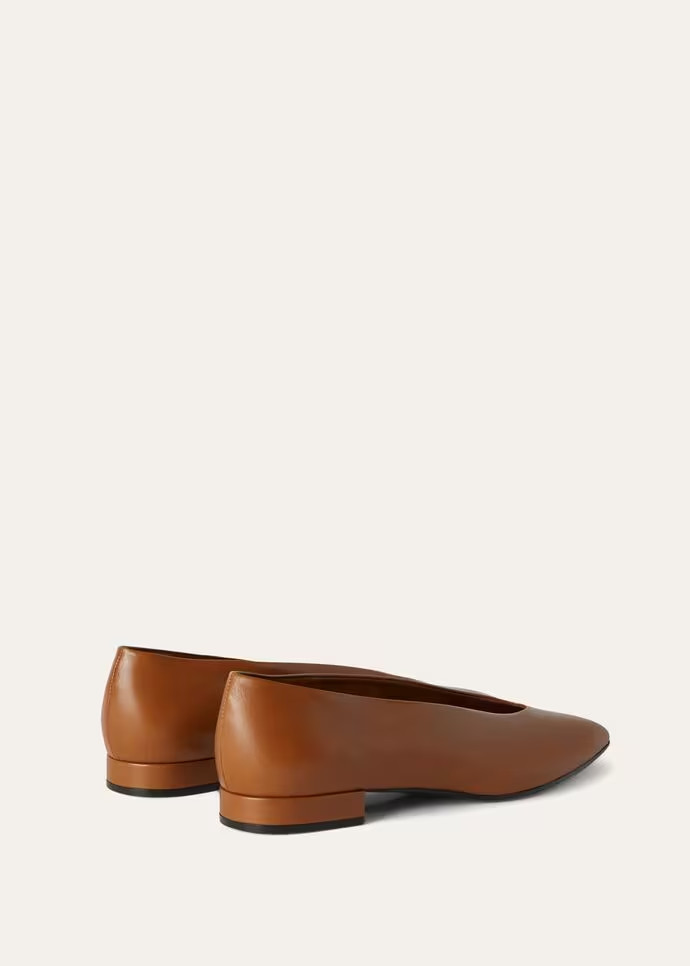 L0r0 P1ana Rebecca Ballerinas Saddle Brown For Women – FAN3737 E424