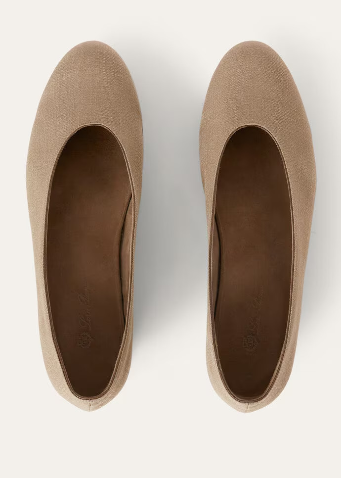 L0r0 P1ana Shima Ballet Flats Mizzle Green For Women – FAO1294 50WI