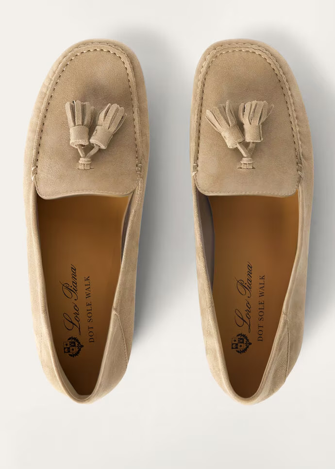 L0r0 P1ana Dot Sole Walk Loafers Cashew Butter For Women – FAN0109 D846