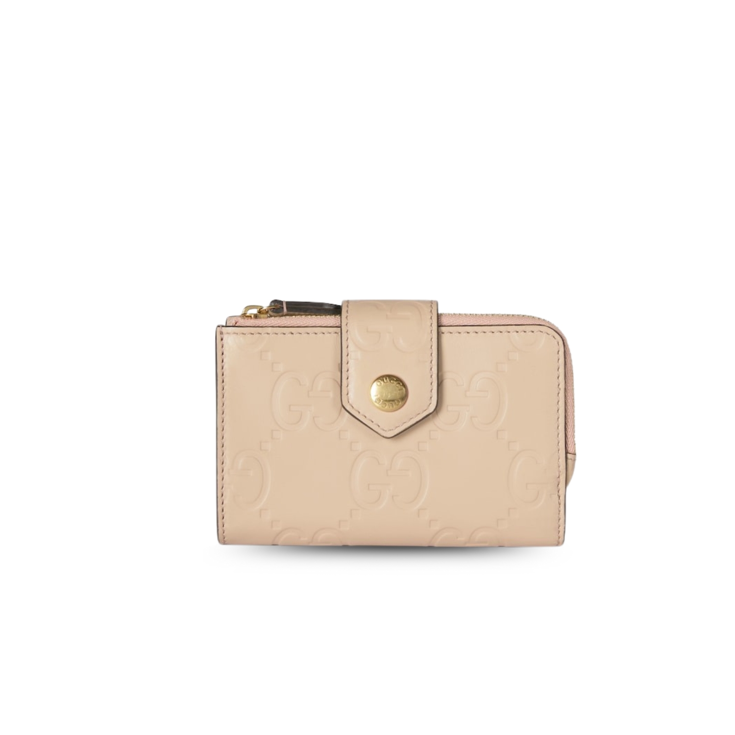 Gvc*1 GG Medium Wallet Light Beige For Women 6.7in/17cm 790131 AAC1Q 5701
