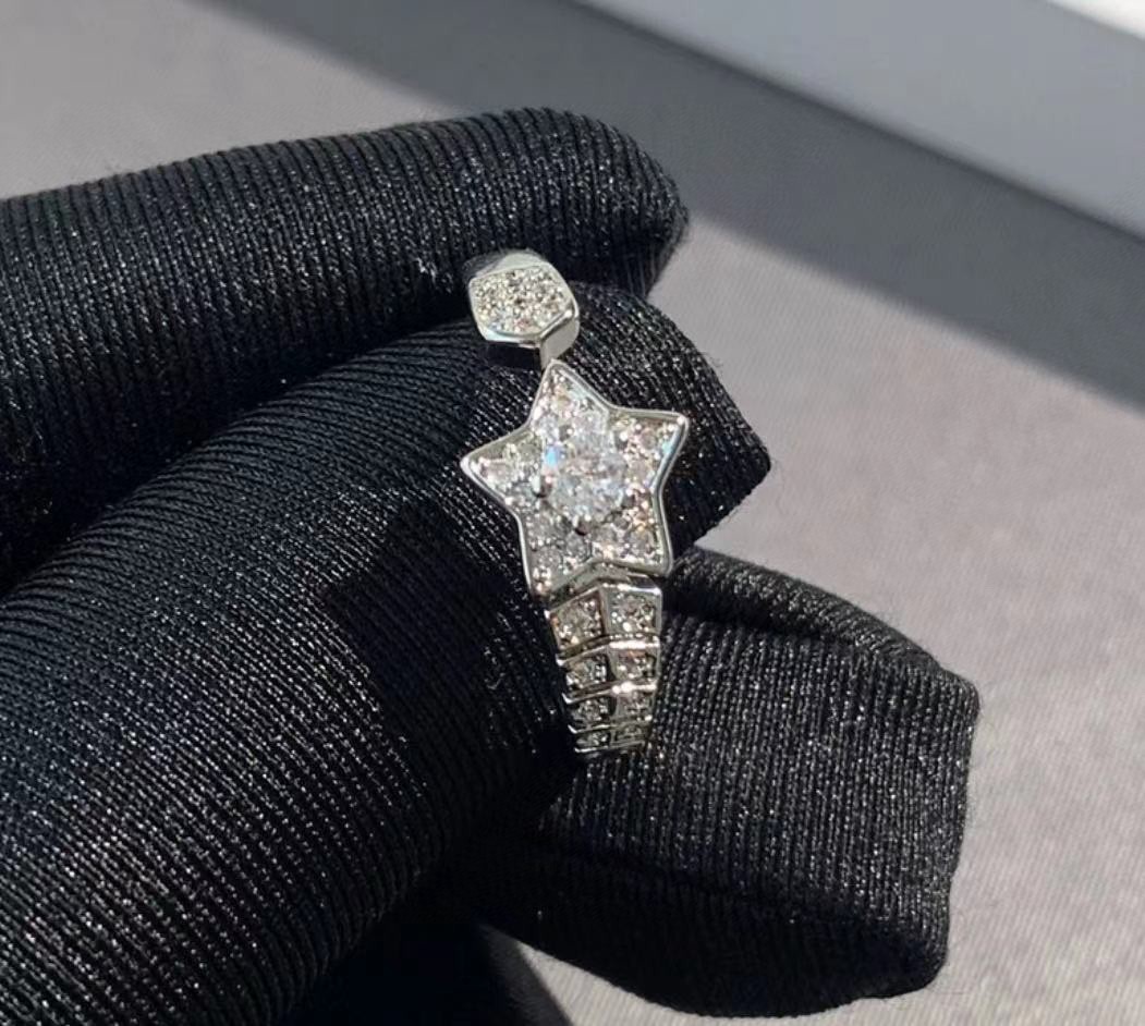 Ch**el Coco Rings Silver For Women